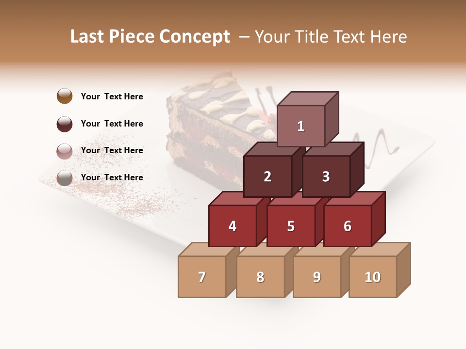 Red Sponge Cake Cherry PowerPoint Template