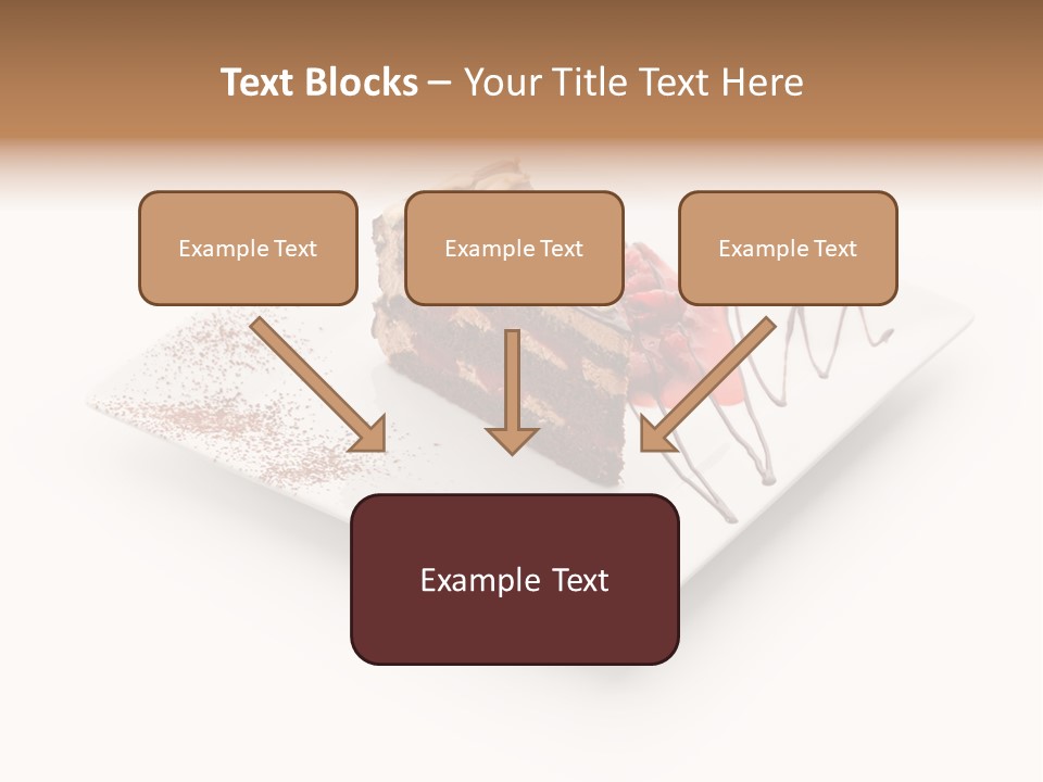 Red Sponge Cake Cherry PowerPoint Template