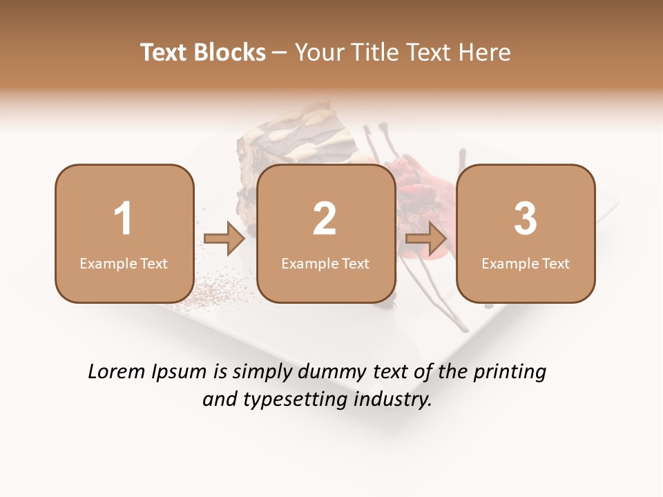 Red Sponge Cake Cherry PowerPoint Template