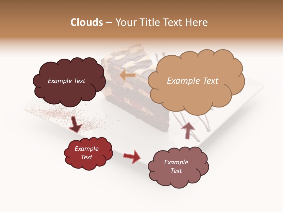 Red Sponge Cake Cherry PowerPoint Template