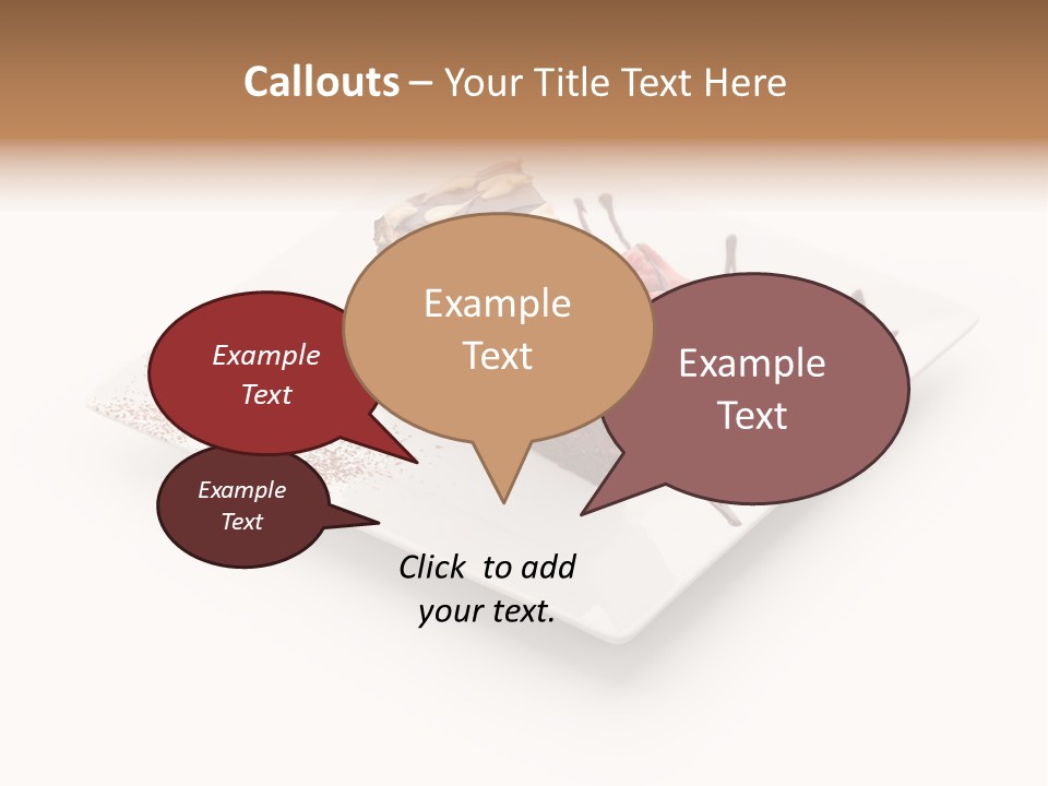 Red Sponge Cake Cherry PowerPoint Template