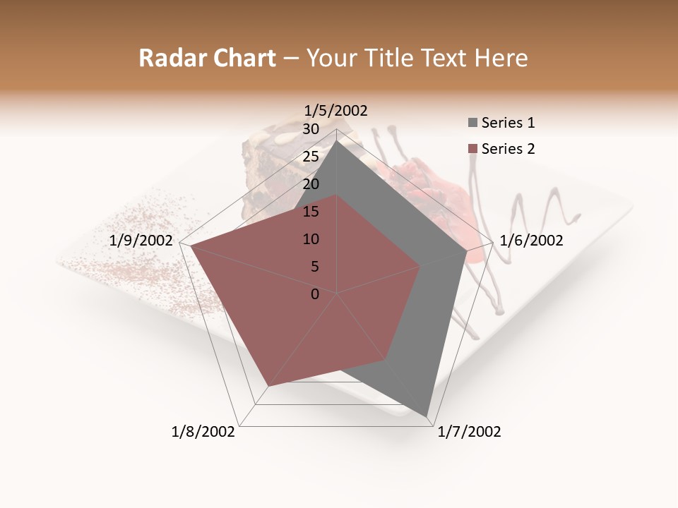Red Sponge Cake Cherry PowerPoint Template