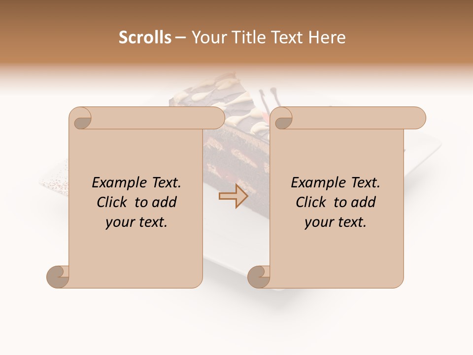 Red Sponge Cake Cherry PowerPoint Template