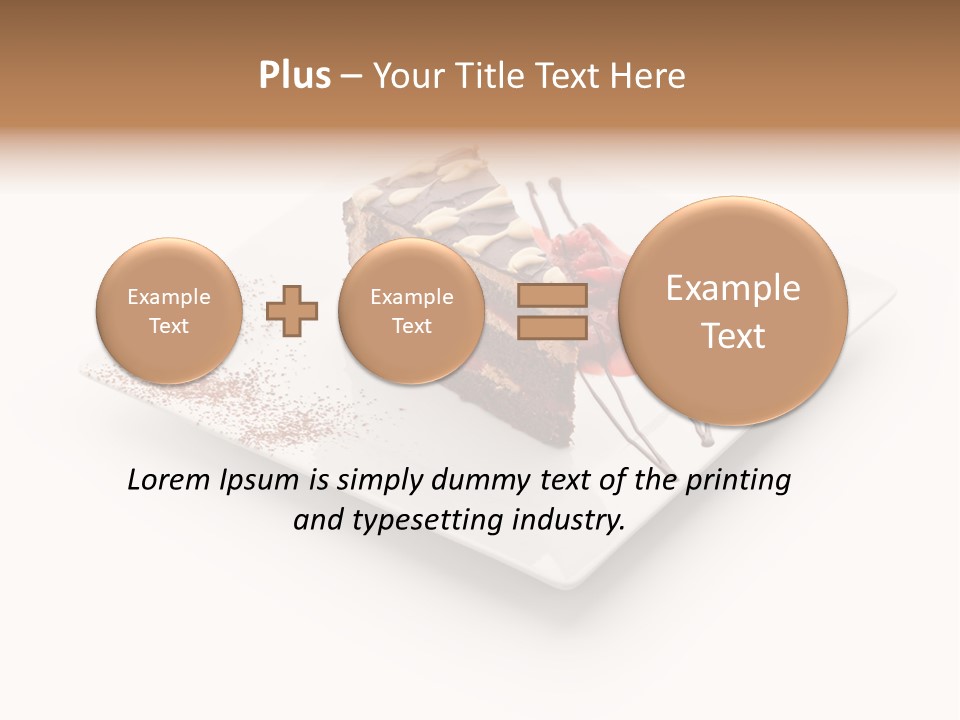 Red Sponge Cake Cherry PowerPoint Template