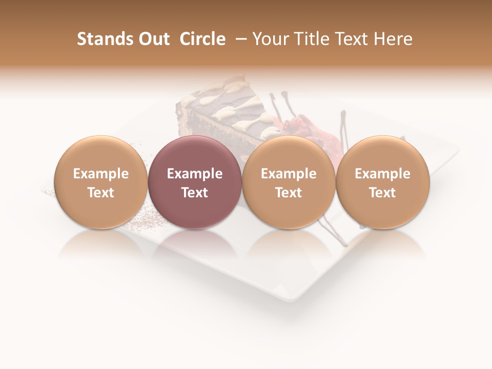 Red Sponge Cake Cherry PowerPoint Template