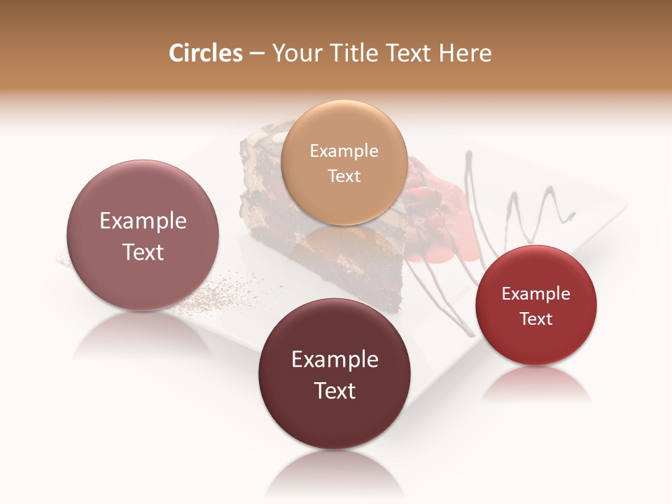 Red Sponge Cake Cherry PowerPoint Template
