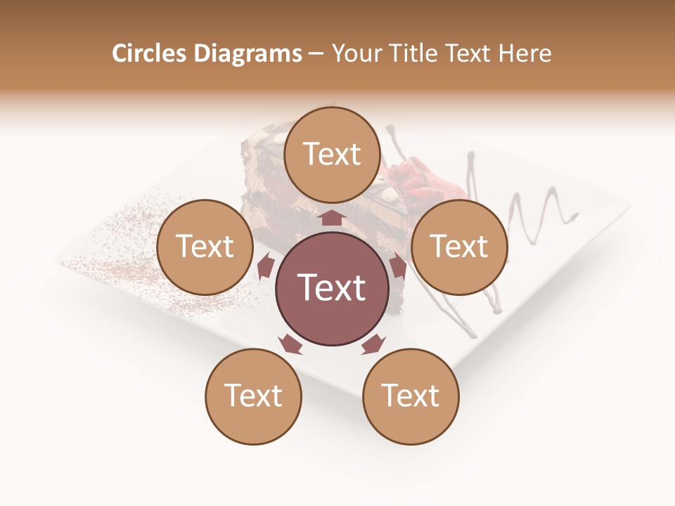 Red Sponge Cake Cherry PowerPoint Template