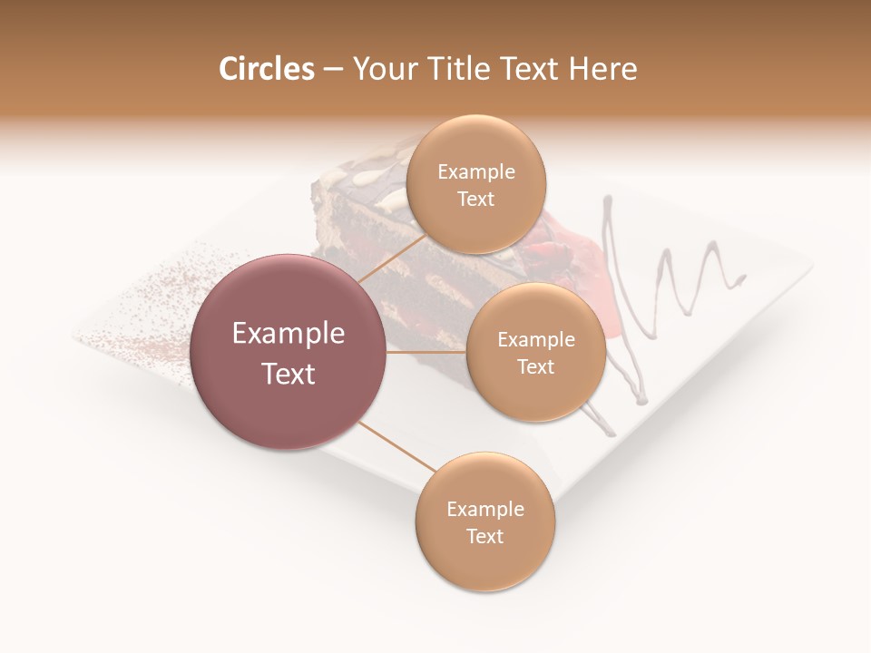 Red Sponge Cake Cherry PowerPoint Template