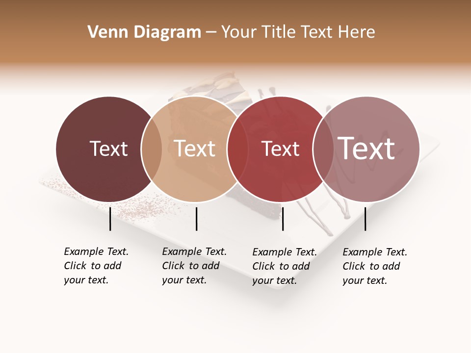 Red Sponge Cake Cherry PowerPoint Template