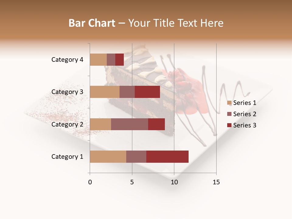 Red Sponge Cake Cherry PowerPoint Template