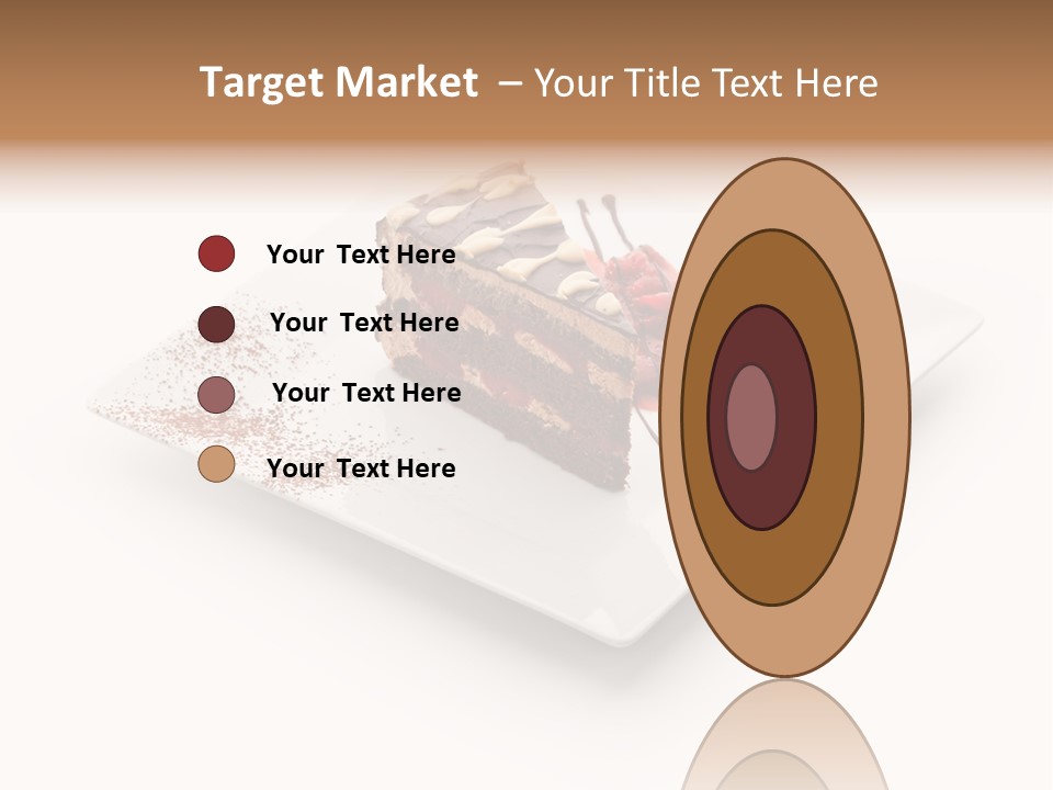 Red Sponge Cake Cherry PowerPoint Template