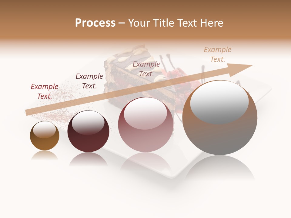 Red Sponge Cake Cherry PowerPoint Template