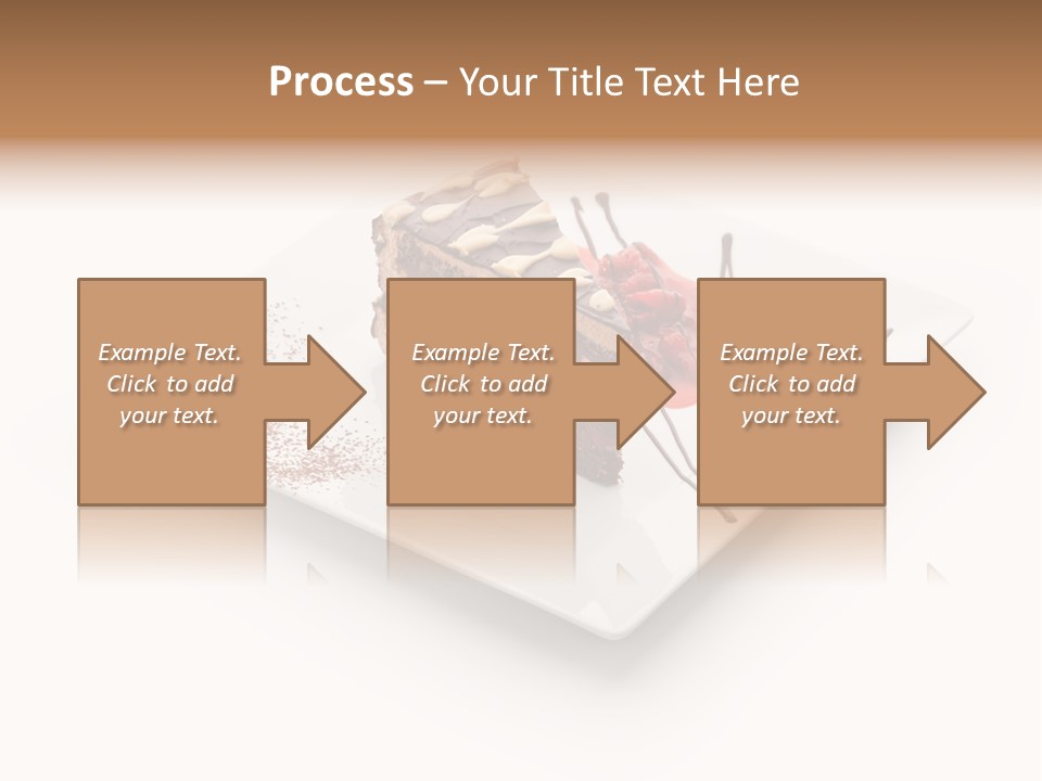 Red Sponge Cake Cherry PowerPoint Template