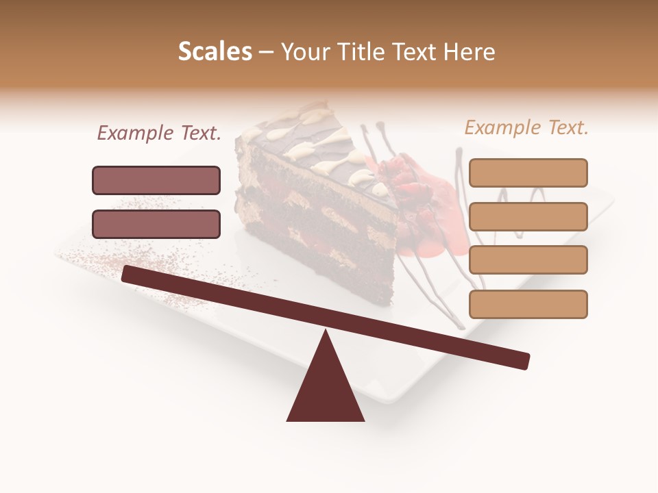 Red Sponge Cake Cherry PowerPoint Template