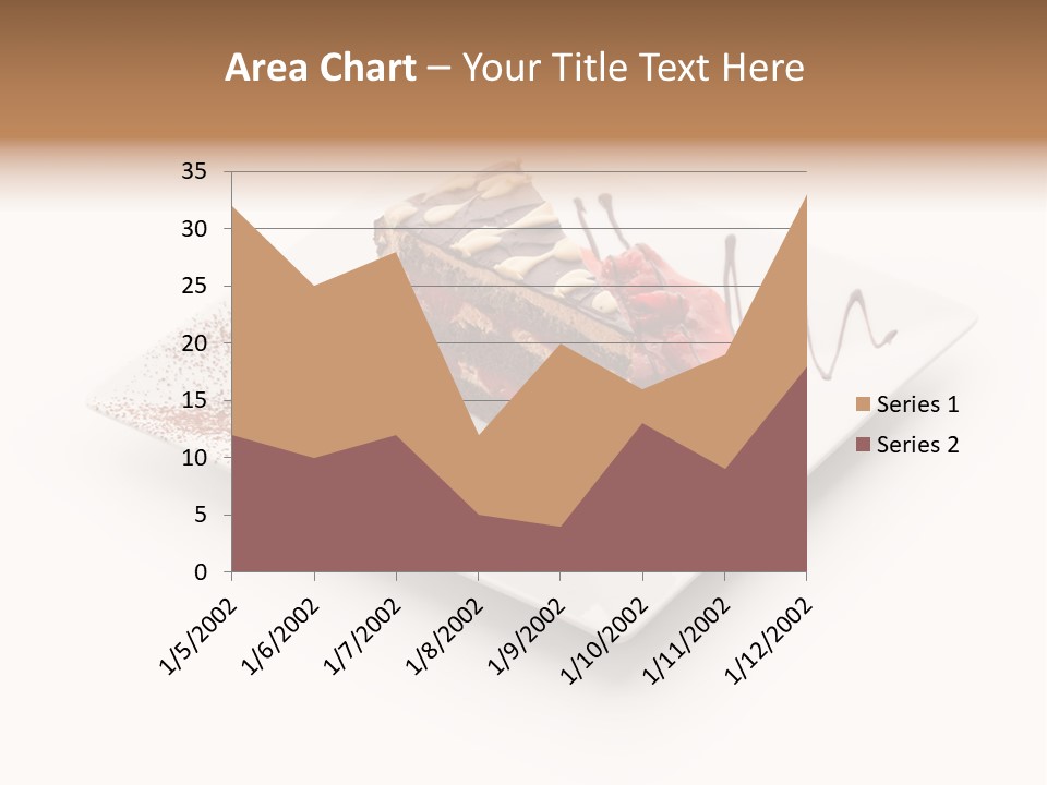 Red Sponge Cake Cherry PowerPoint Template