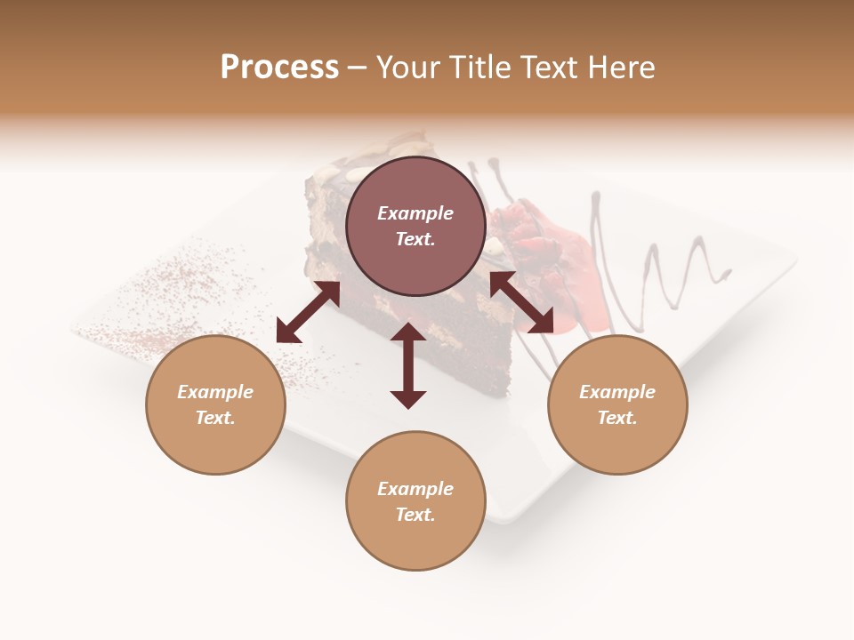 Red Sponge Cake Cherry PowerPoint Template