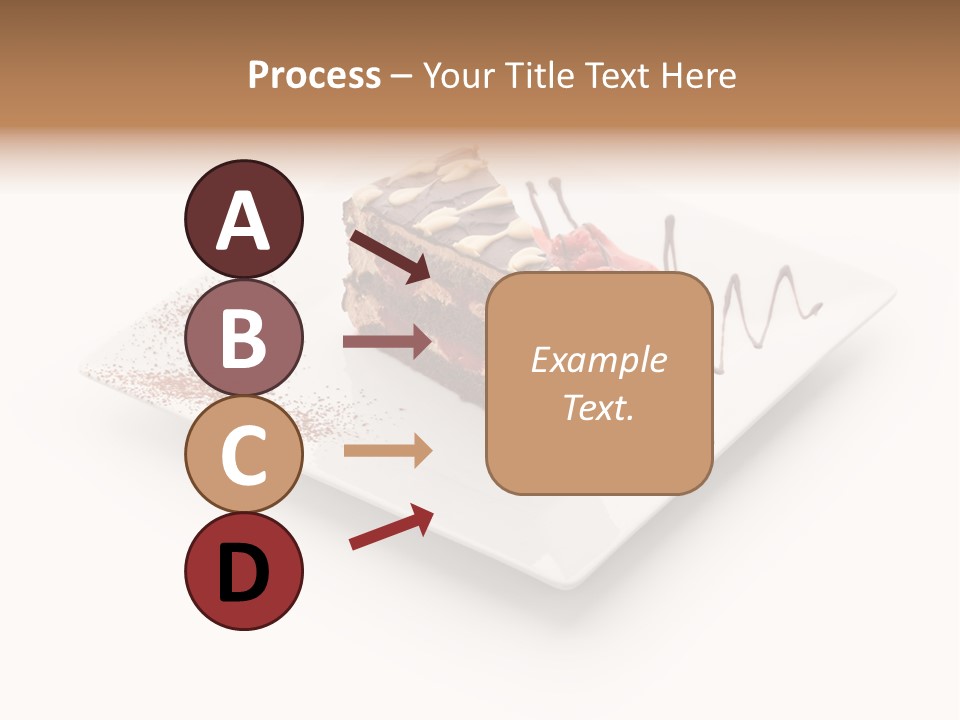 Red Sponge Cake Cherry PowerPoint Template