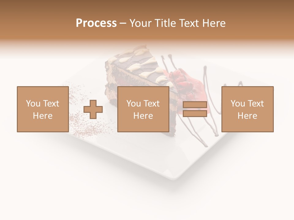 Red Sponge Cake Cherry PowerPoint Template