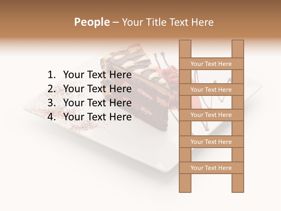 Red Sponge Cake Cherry PowerPoint Template