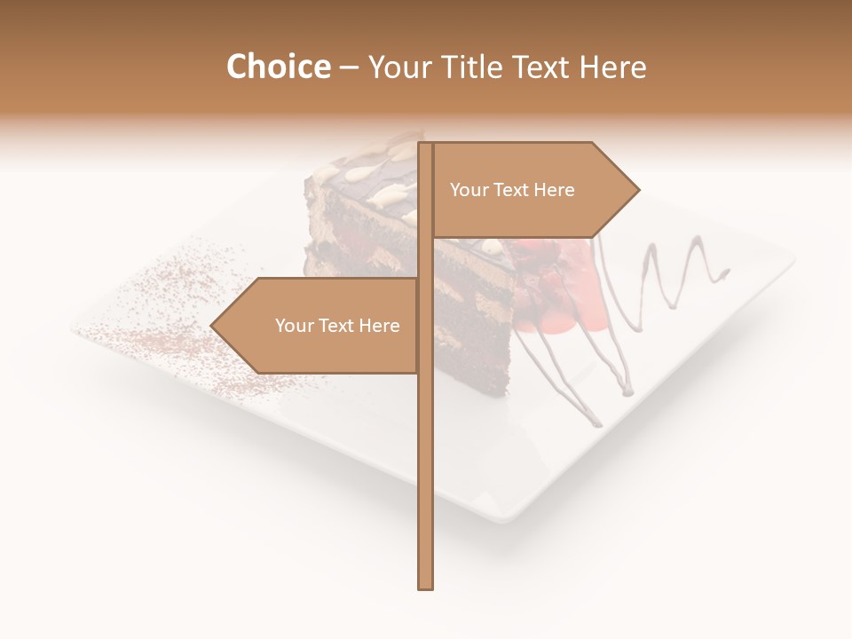 Red Sponge Cake Cherry PowerPoint Template