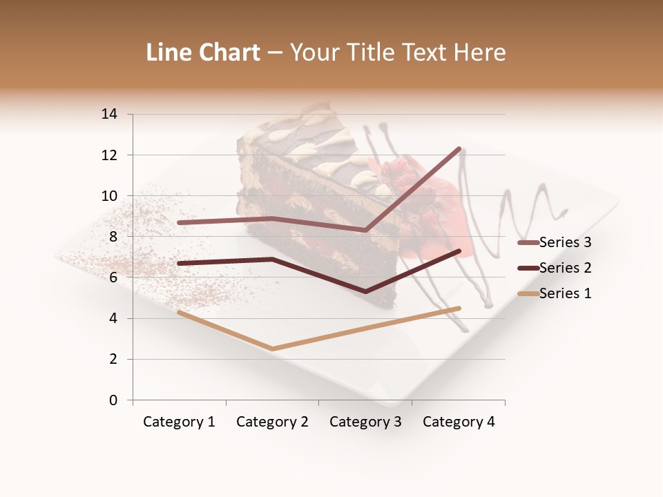 Red Sponge Cake Cherry PowerPoint Template