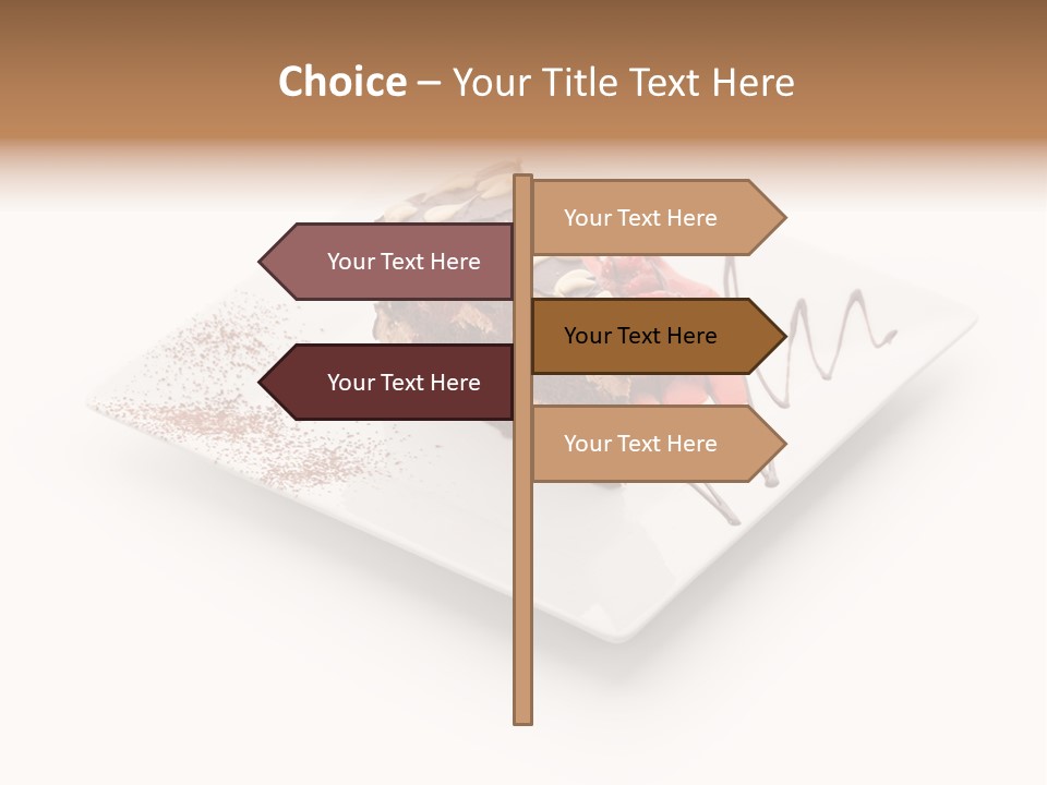 Red Sponge Cake Cherry PowerPoint Template