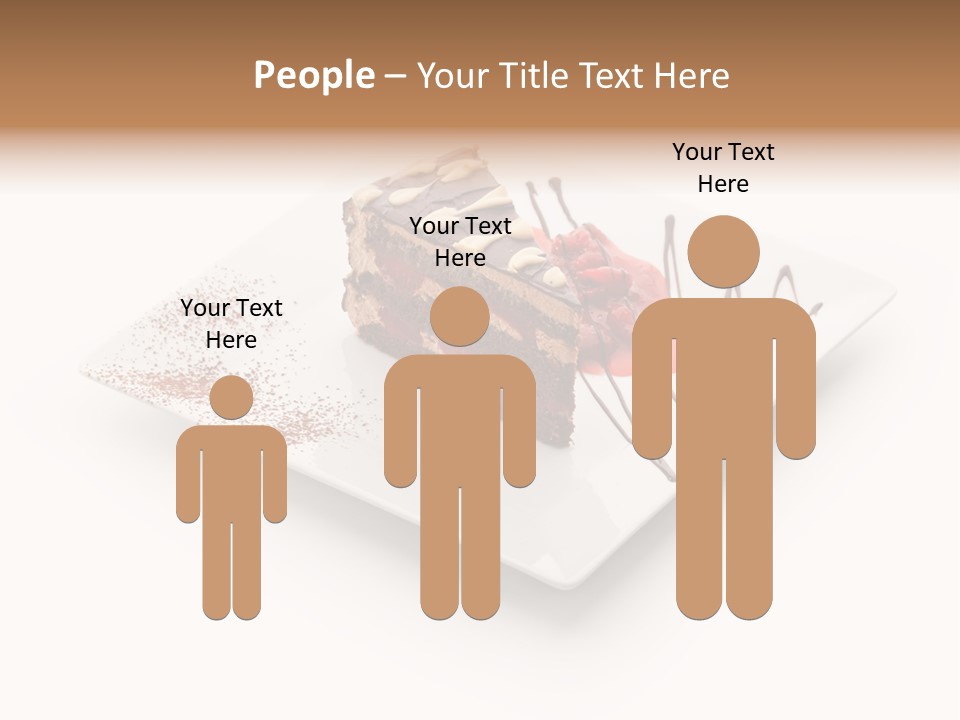 Red Sponge Cake Cherry PowerPoint Template