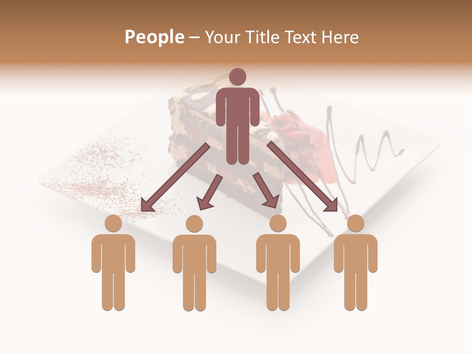 Red Sponge Cake Cherry PowerPoint Template