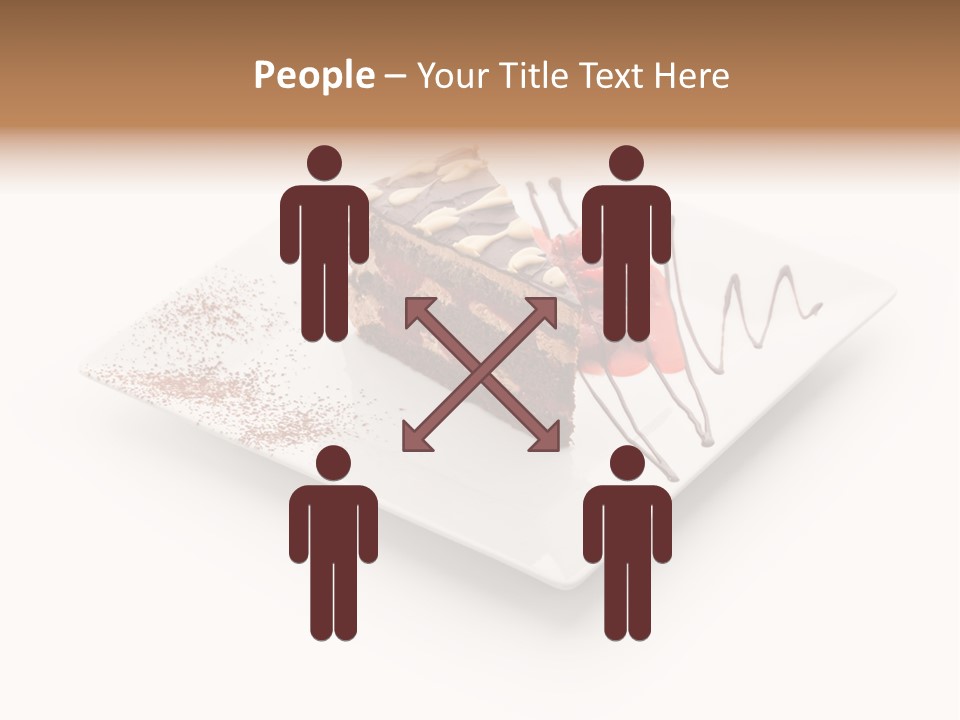 Red Sponge Cake Cherry PowerPoint Template