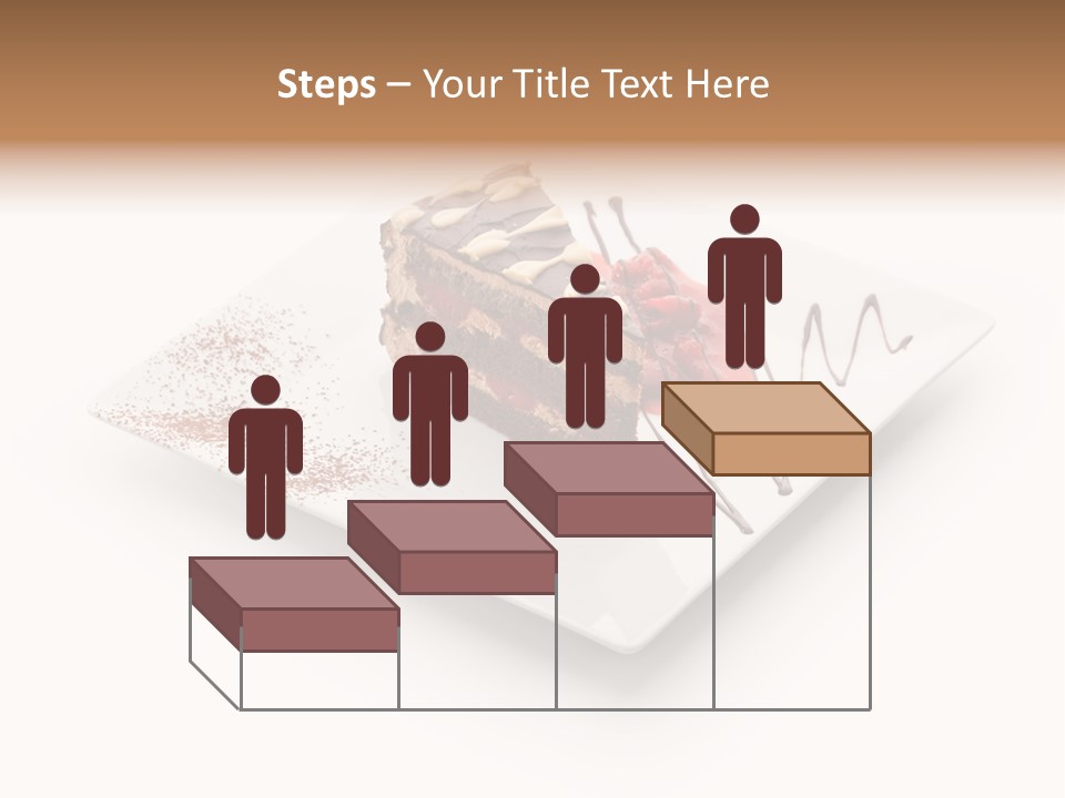 Red Sponge Cake Cherry PowerPoint Template