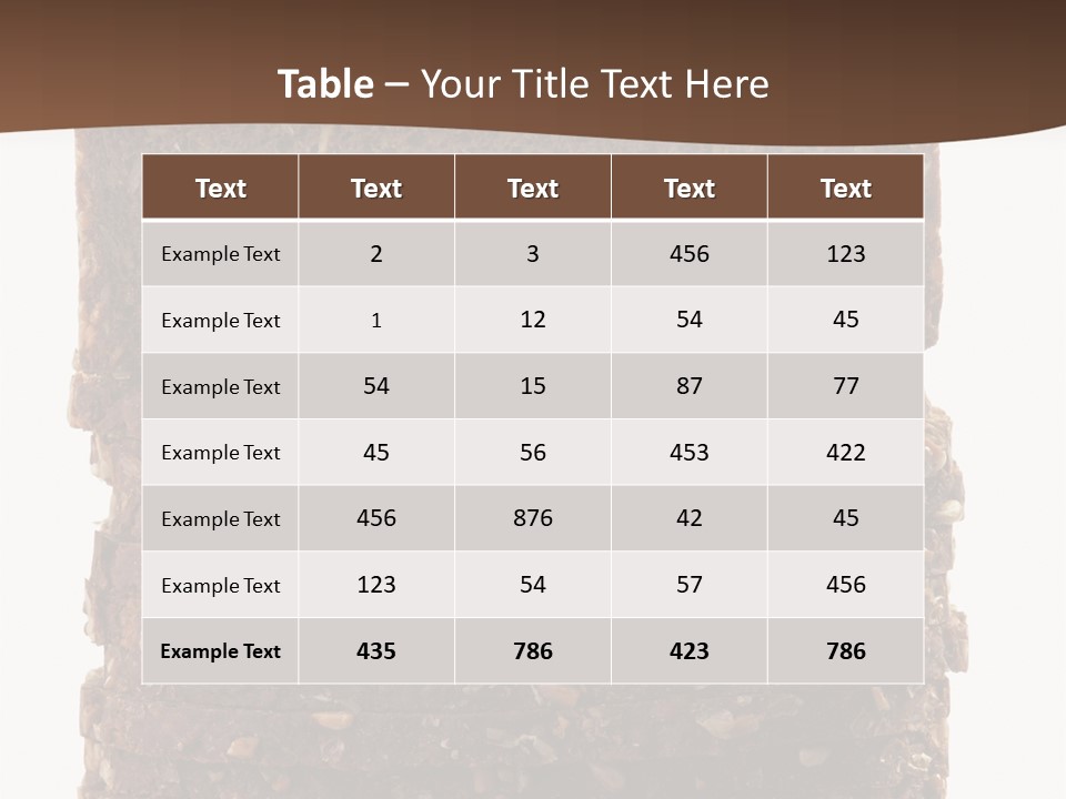 Brown Bread Background PowerPoint Template