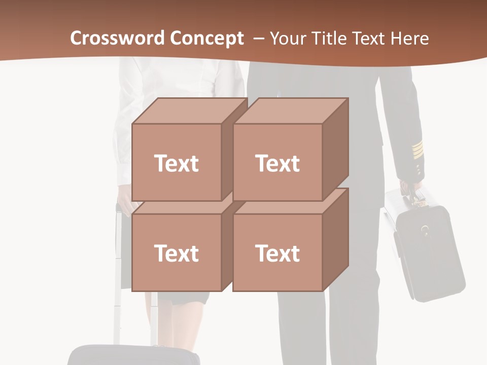 Flying Isolated Mature PowerPoint Template