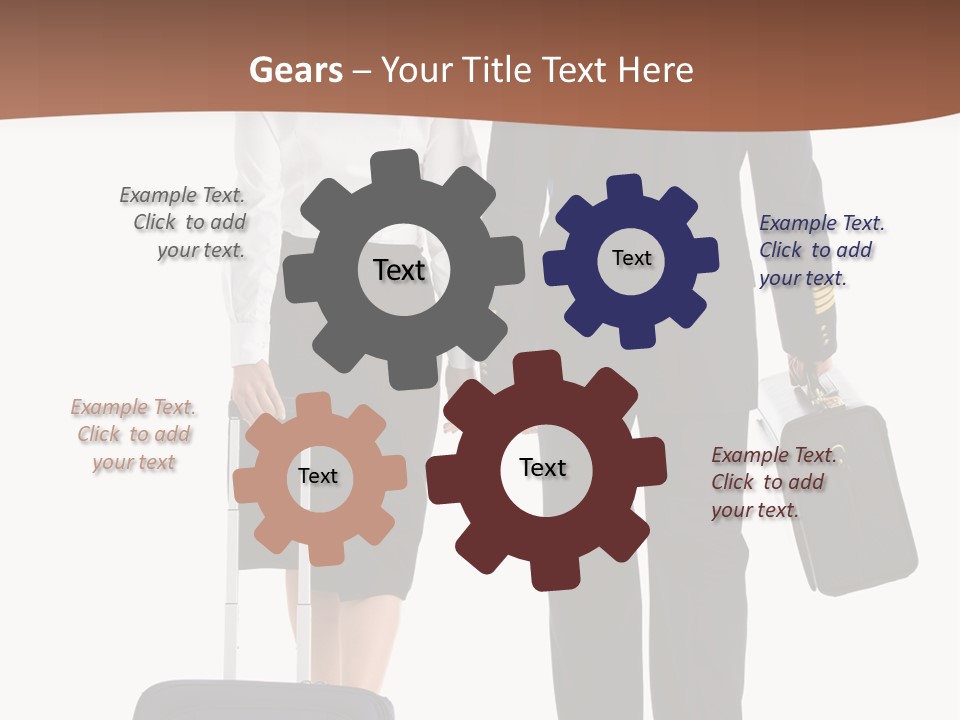 Flying Isolated Mature PowerPoint Template