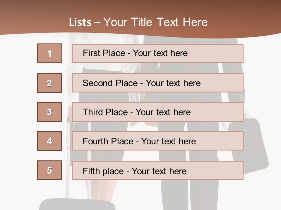 Flying Isolated Mature PowerPoint Template