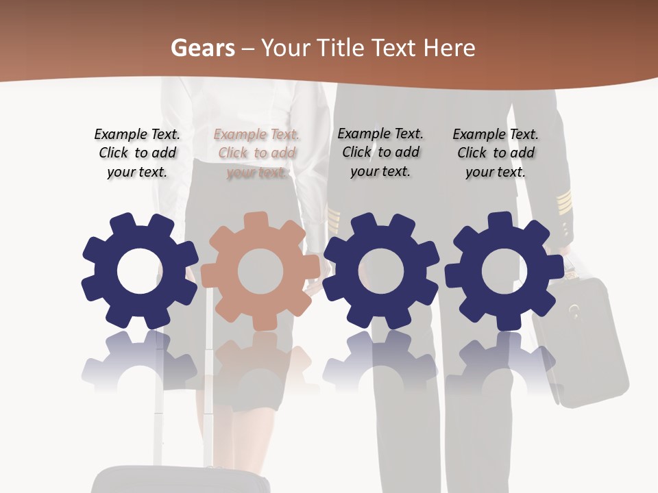 Flying Isolated Mature PowerPoint Template