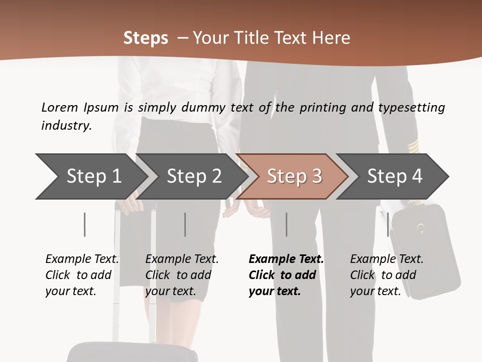 Flying Isolated Mature PowerPoint Template