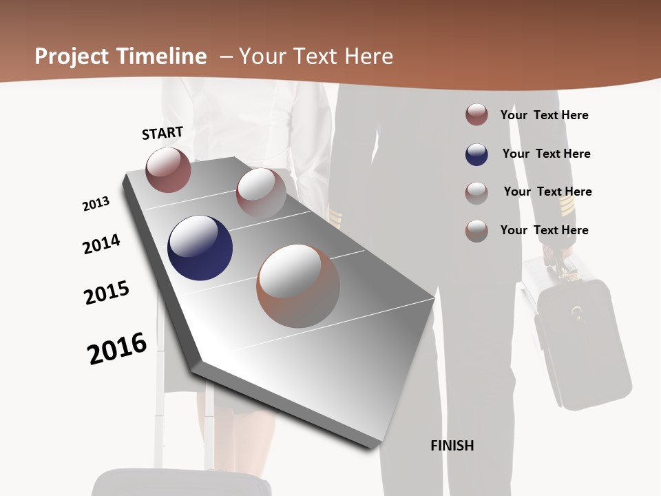 Flying Isolated Mature PowerPoint Template