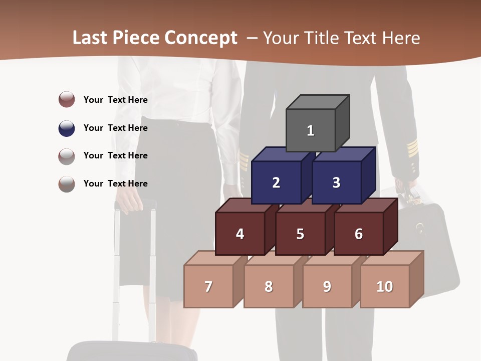 Flying Isolated Mature PowerPoint Template