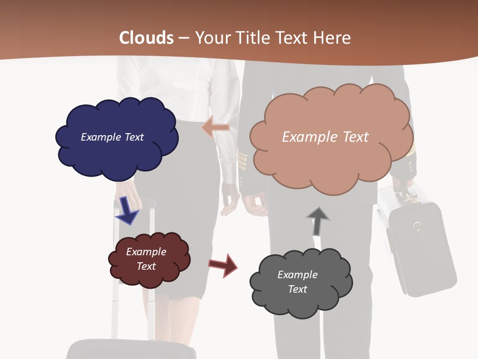 Flying Isolated Mature PowerPoint Template