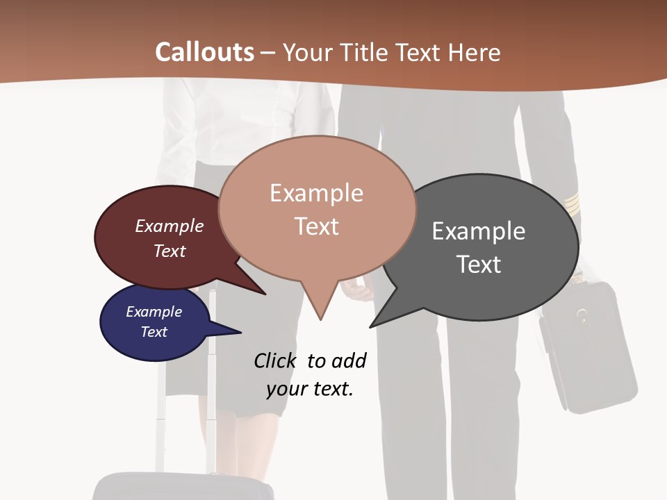 Flying Isolated Mature PowerPoint Template