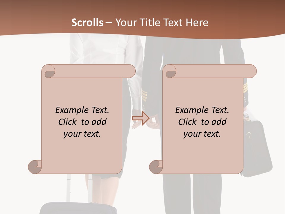 Flying Isolated Mature PowerPoint Template