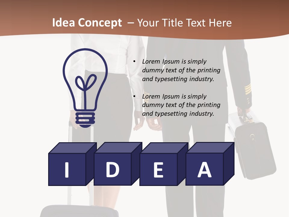 Flying Isolated Mature PowerPoint Template