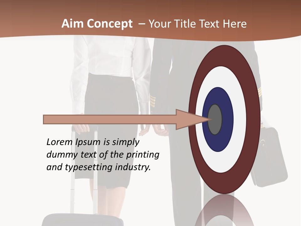 Flying Isolated Mature PowerPoint Template