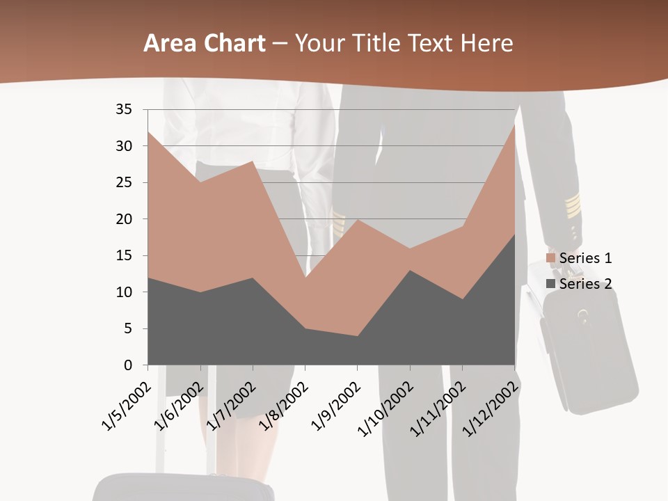 Flying Isolated Mature PowerPoint Template