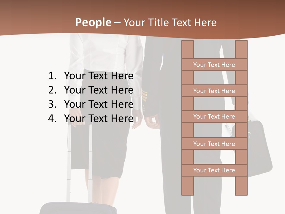Flying Isolated Mature PowerPoint Template