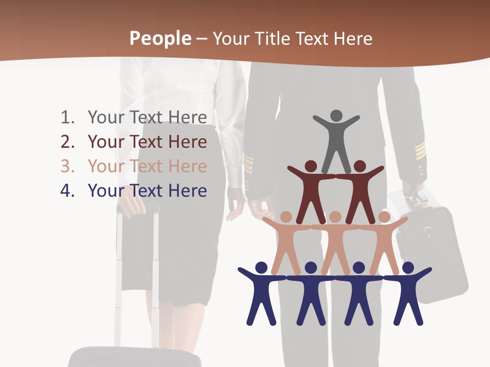 Flying Isolated Mature PowerPoint Template