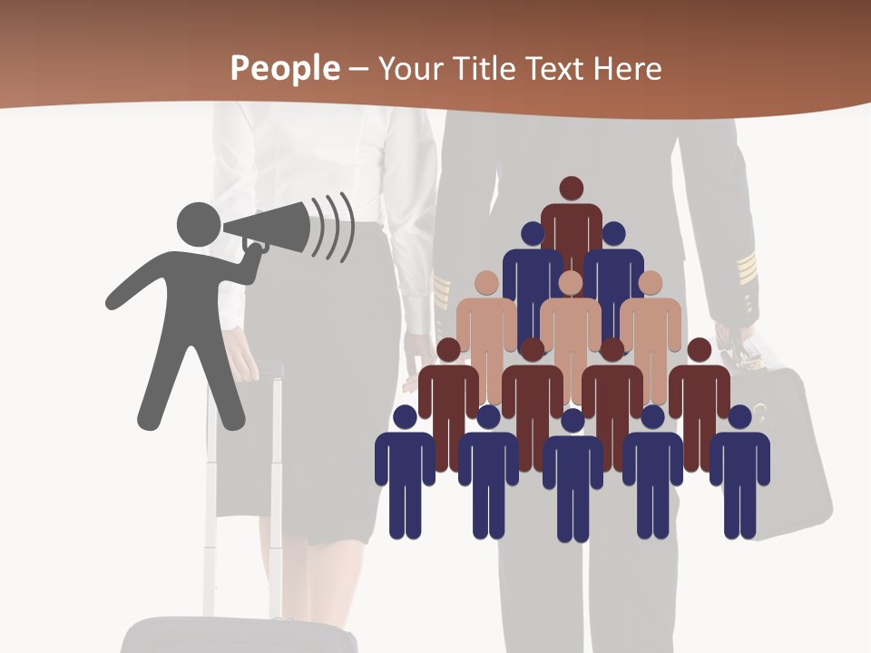 Flying Isolated Mature PowerPoint Template