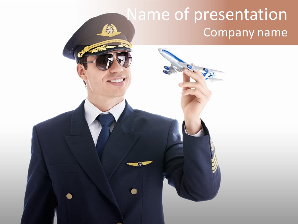 Looking Uniforms Pilot PowerPoint Template