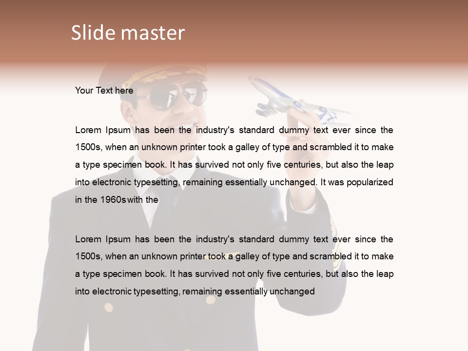 Looking Uniforms Pilot PowerPoint Template