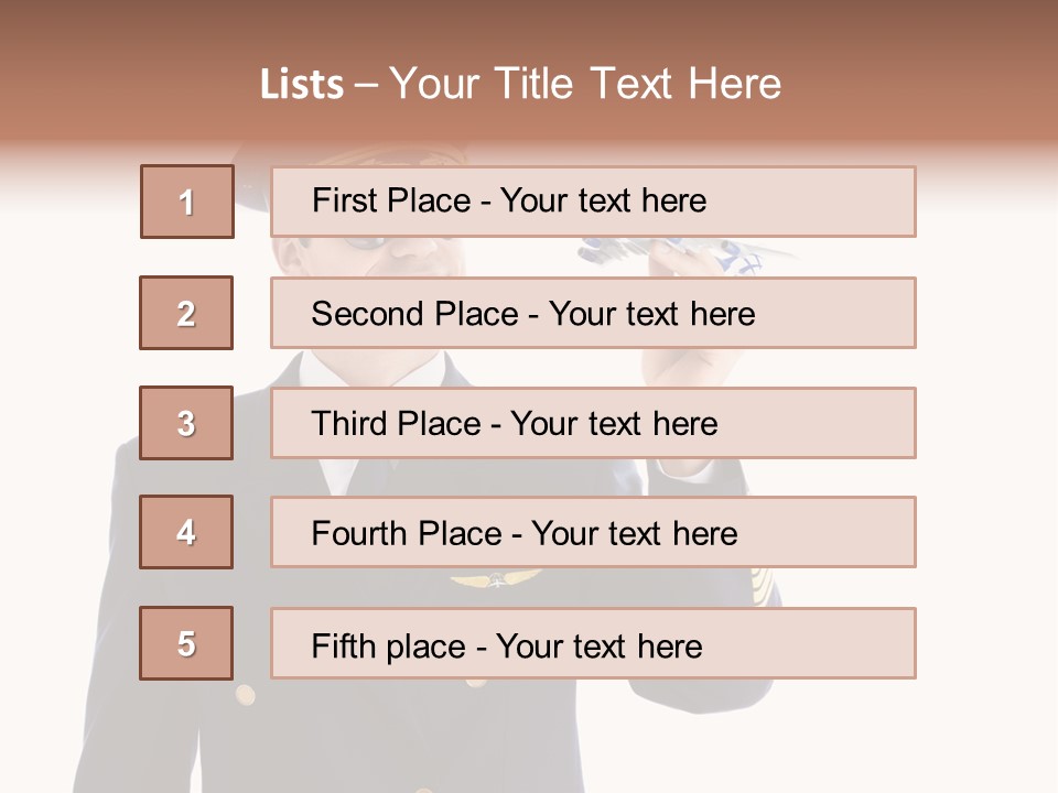 Looking Uniforms Pilot PowerPoint Template